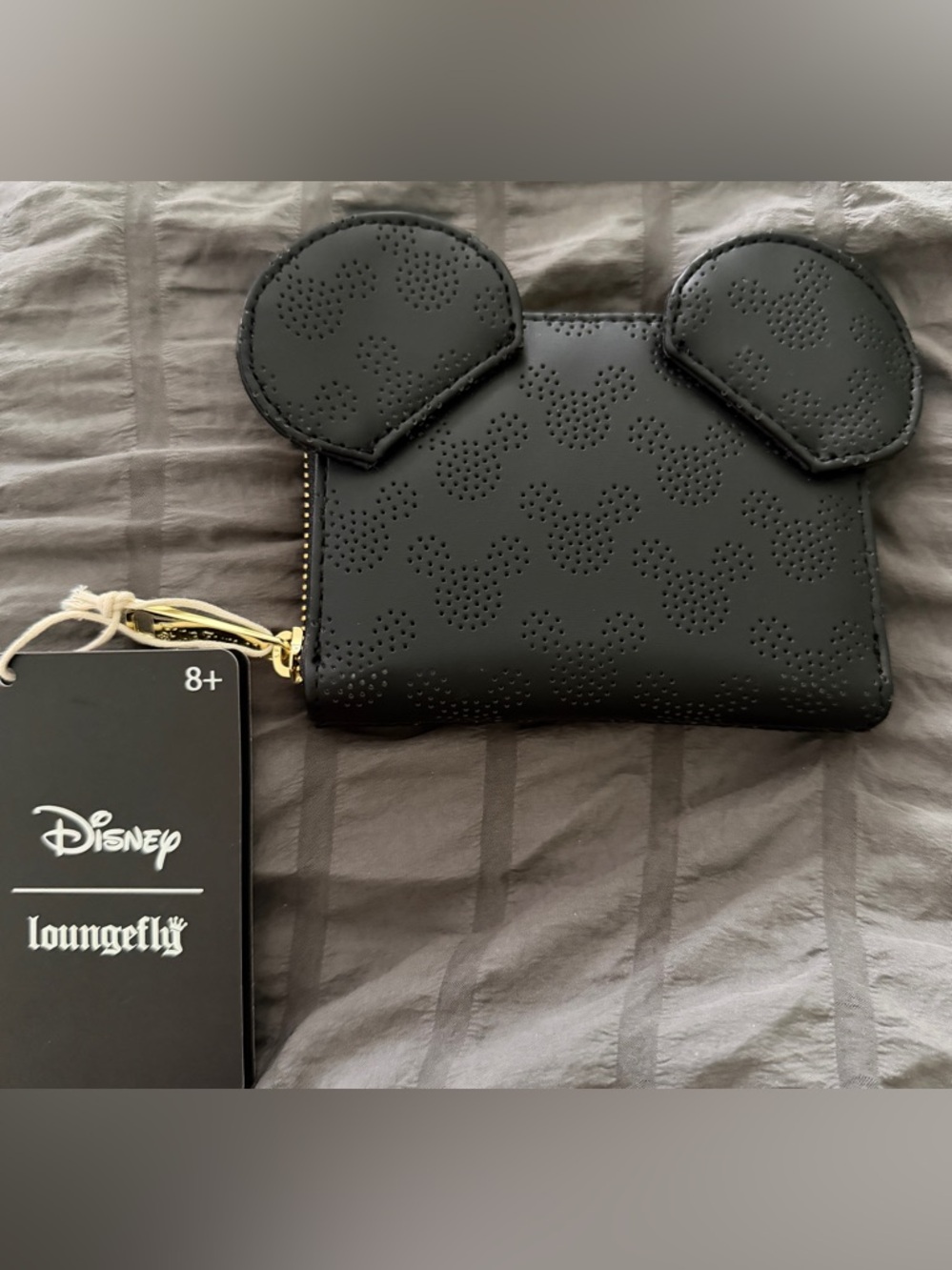 Black Perforated Ear-Accent Wallet - Loungefly